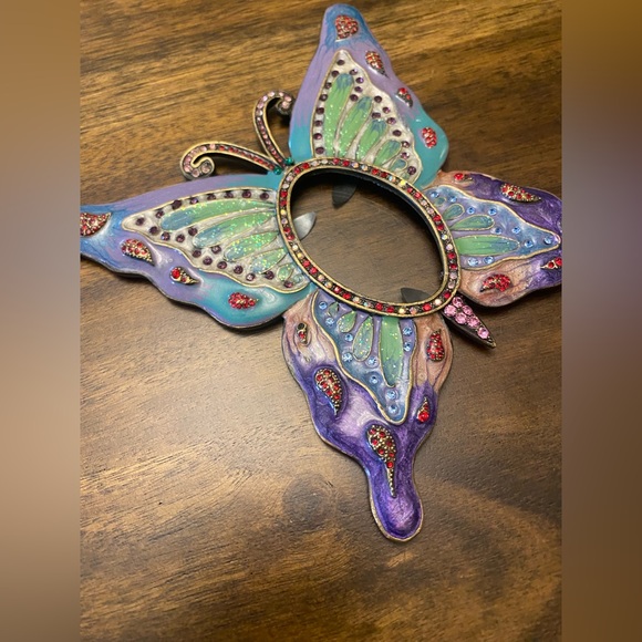 Pastel Butterfly Picture Frame with Vibrant Accents - Picture 3 of 5